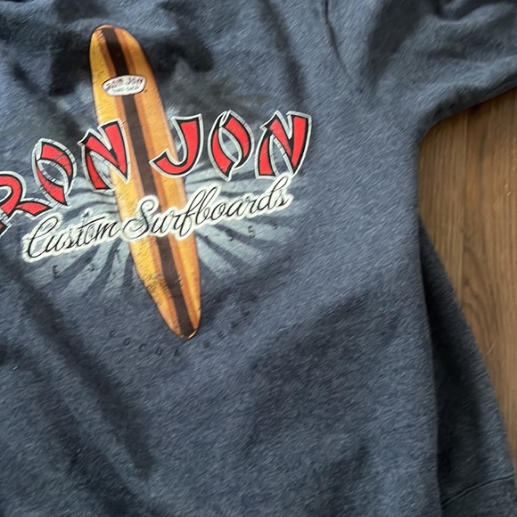 Ron Jon Distressed Custom Surfboards Surf Shop hoodie Cocoa Beach full zip - Picture 3 of 16